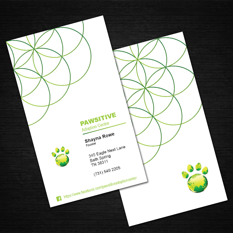 Diseño de Tarjeta de Presentación por DreamChaser Studio para PAWSITIVE Adoption Center | Diseño #2893278