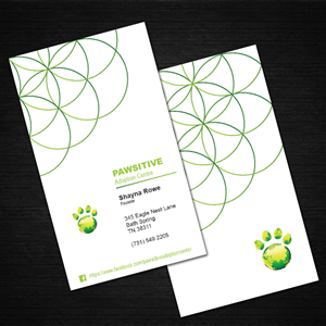 Business Card Design by DreamChaser Studio for PAWSITIVE Adoption Center | Design #2893278
