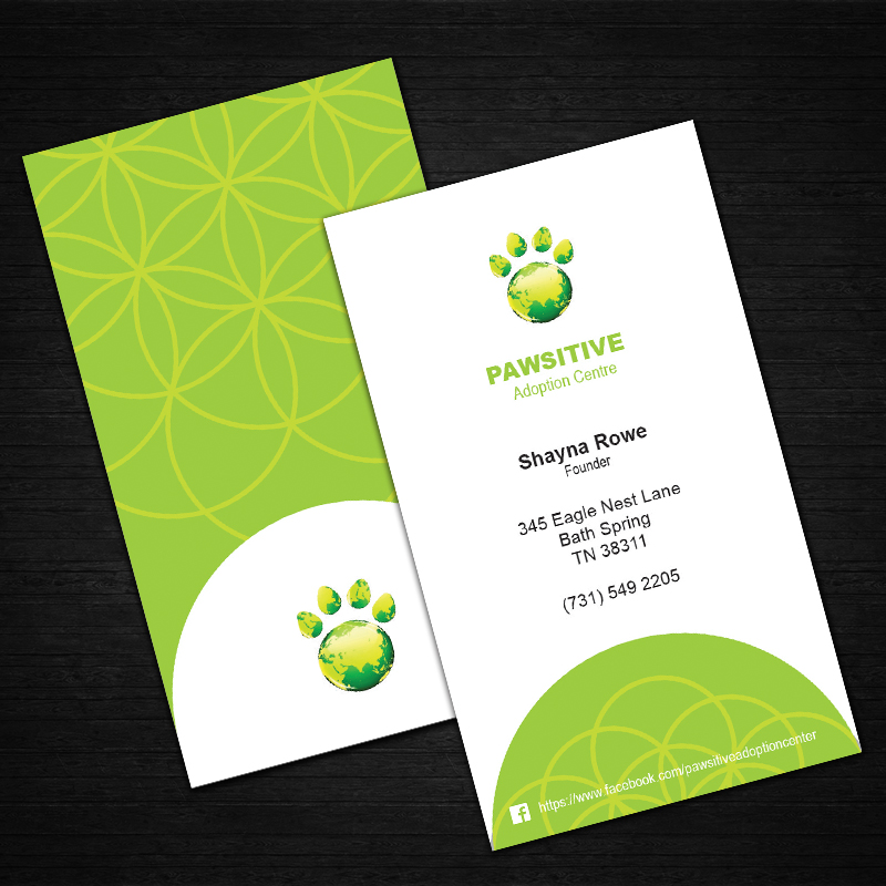 Business Card Design by DreamChaser Studio for PAWSITIVE Adoption Center | Design #2893284