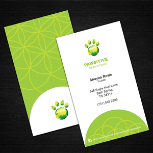Business Card Design by DreamChaser Studio for PAWSITIVE Adoption Center | Design: #2893284