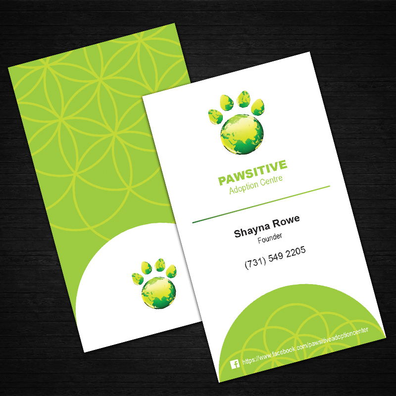 Business Card Design by DreamChaser Studio for PAWSITIVE Adoption Center | Design #2893353