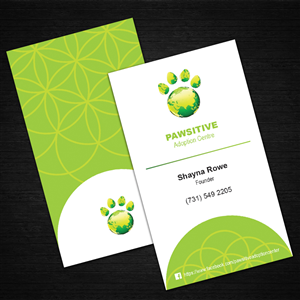 Business Card Design by DreamChaser Studio for PAWSITIVE Adoption Center | Design: #2893353