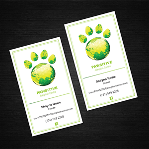 Business Card Design by DreamChaser Studio for PAWSITIVE Adoption Center | Design: #2906773
