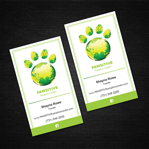 Business Card Design by DreamChaser Studio for PAWSITIVE Adoption Center | Design: #2906776