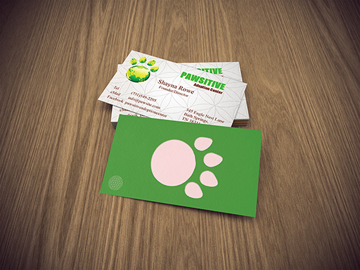 Business Card Design by PauloF for PAWSITIVE Adoption Center | Design #2891651