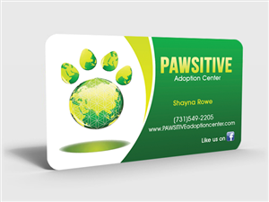 Business Card Design by Hardcore Design for PAWSITIVE Adoption Center | Design #2915267