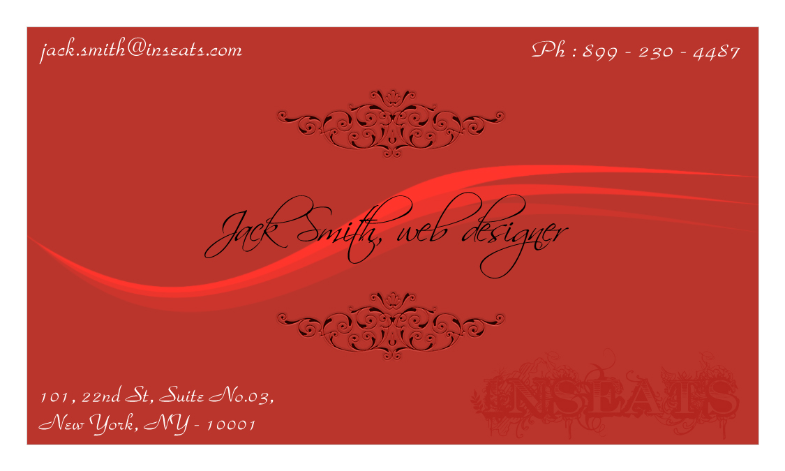 Diseño de Tarjeta de Presentación por Expert Designer para InSeats.com | Diseño #55576