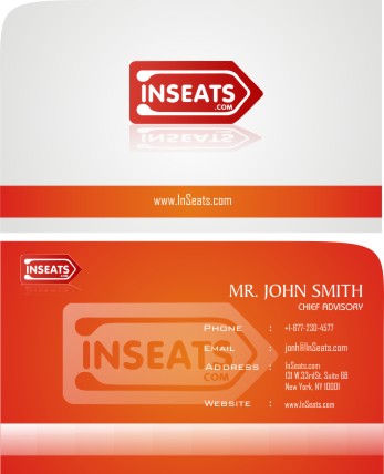 Business Card Design by W3 Graphix for InSeats.com | Design #54979