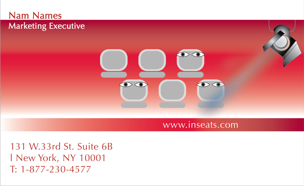 Business Card Design by Artikrafts for InSeats.com | Design #54070