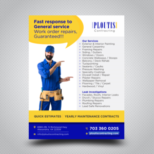 Flyer Design by uk for ploutis contracting | Design: #19514682