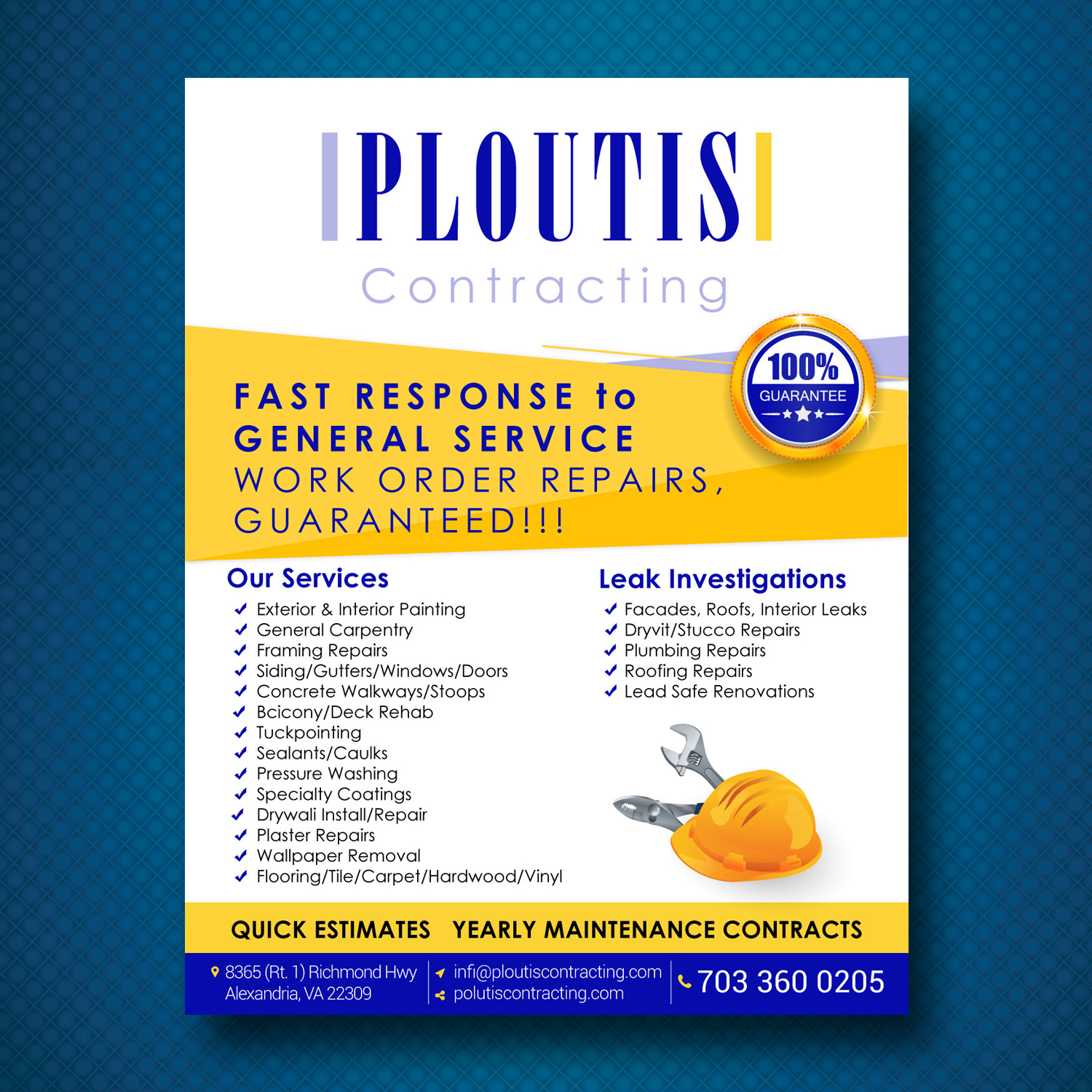 Design de Flyer par uk pour ploutis contracting | Design #19516232