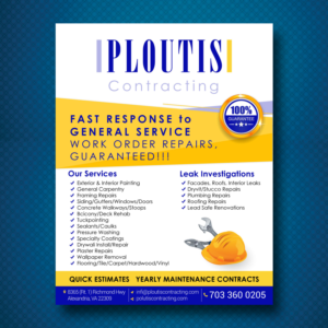 Flyer Design by uk for ploutis contracting | Design: #19516232