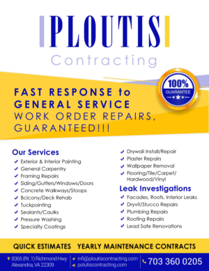Flyer Design by uk for ploutis contracting | Design: #19516233