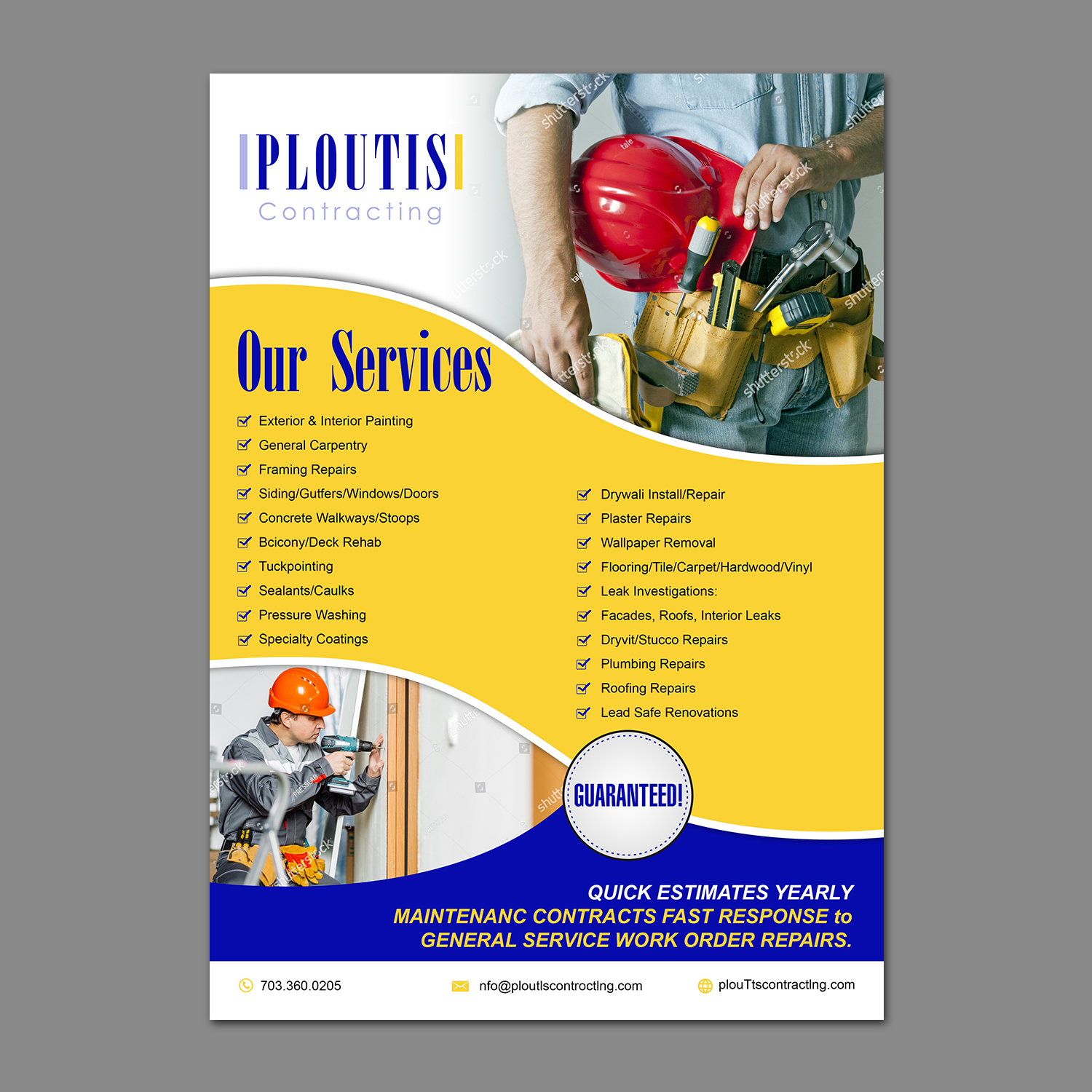 Flyer Design by aspiremedia for ploutis contracting | Design #19521850