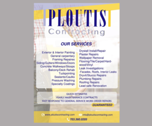 Ploutis Contracting Service Flyer | Flyer Design by JanuXart