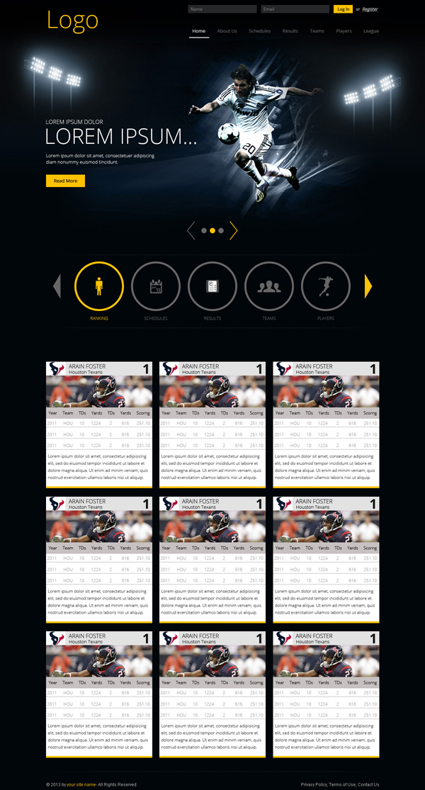 Diseño Web por moonzubi para Gridiron-Guru INC | Diseño #2914599