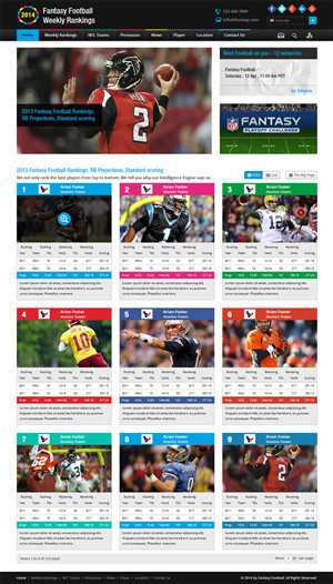 Diseño Web por Creative Usha para Gridiron-Guru INC | Diseño #2900135