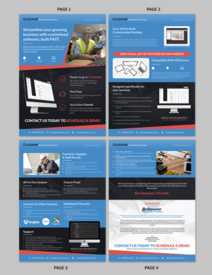 A4 4-Page (Opens Up) Software Business Flyer | Diseño de Brochure por SAI DESIGNS