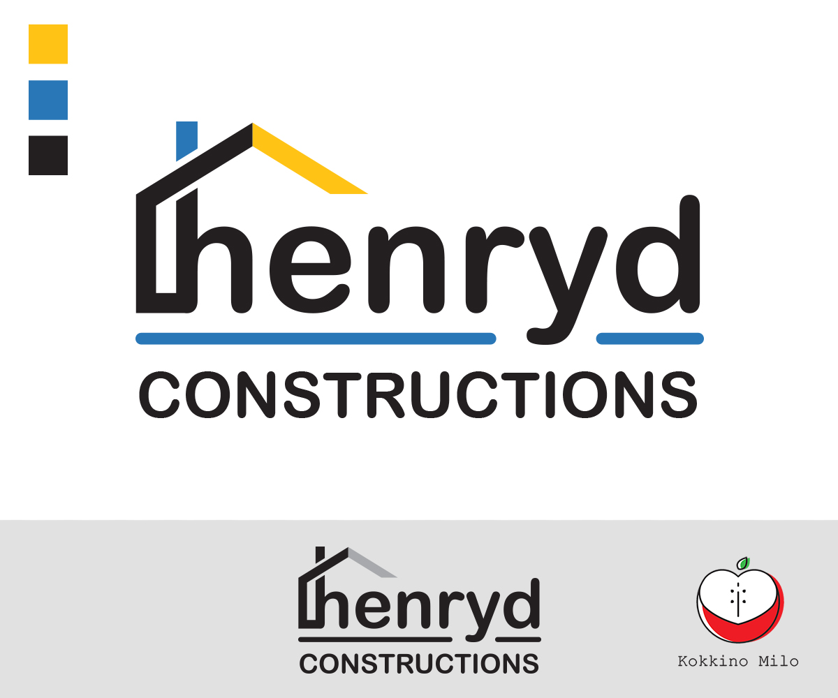 Logo Design by Kokkino Milo for Henryd Constructions Pty Ltd | Design #19541186