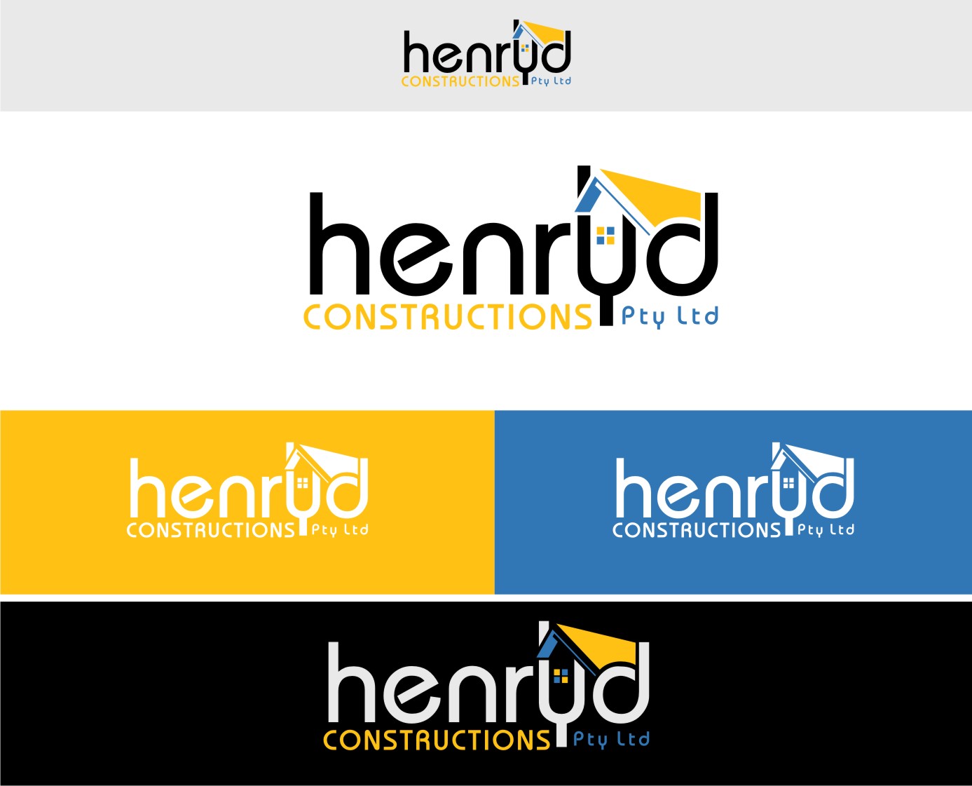 Logo Design by Soul Light for Henryd Constructions Pty Ltd | Design #19514713
