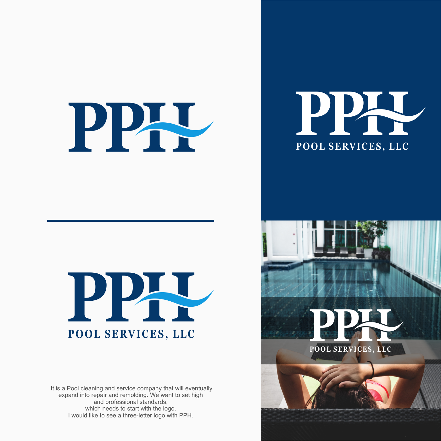 Design de Logo par Bearry pour PPH Pool Services, LLC | Design #20540821
