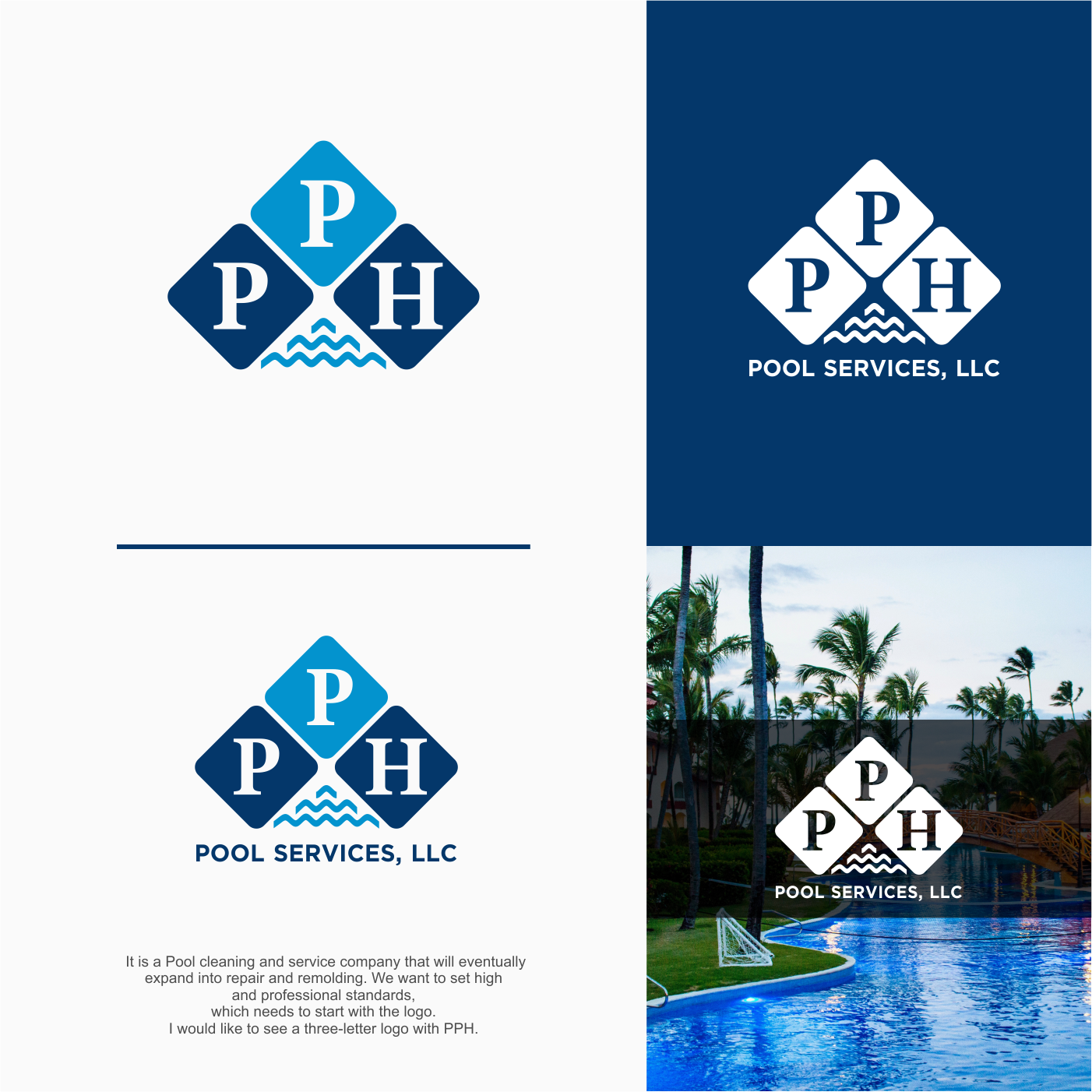 Design de Logo par Bearry pour PPH Pool Services, LLC | Design #20540822