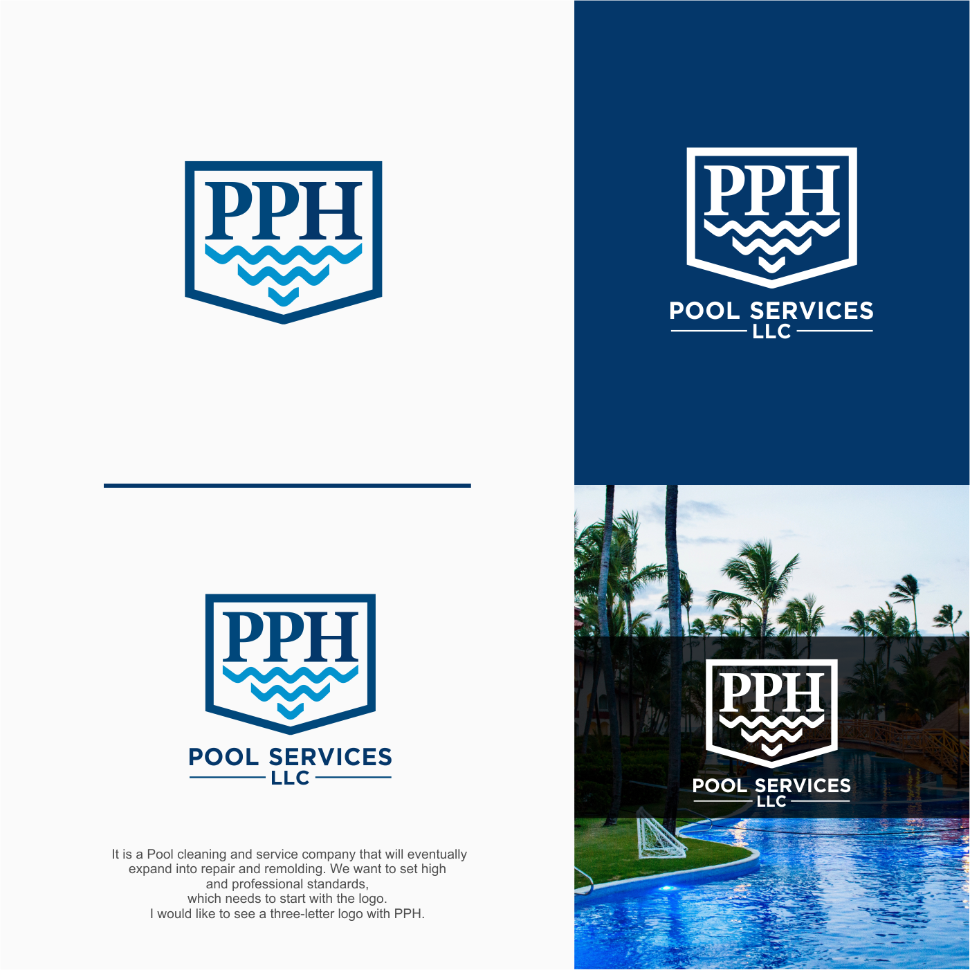 Design de Logo par Bearry pour PPH Pool Services, LLC | Design #20542085