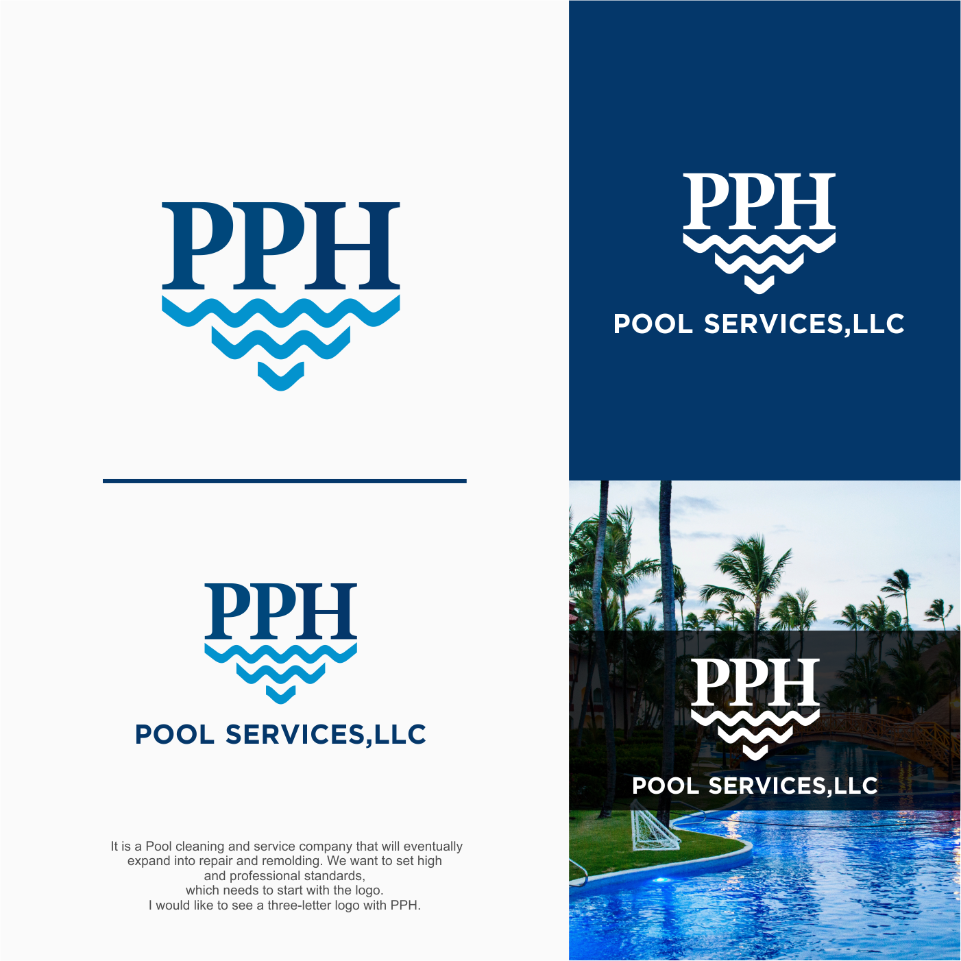 Design de Logo par Bearry pour PPH Pool Services, LLC | Design #20542086