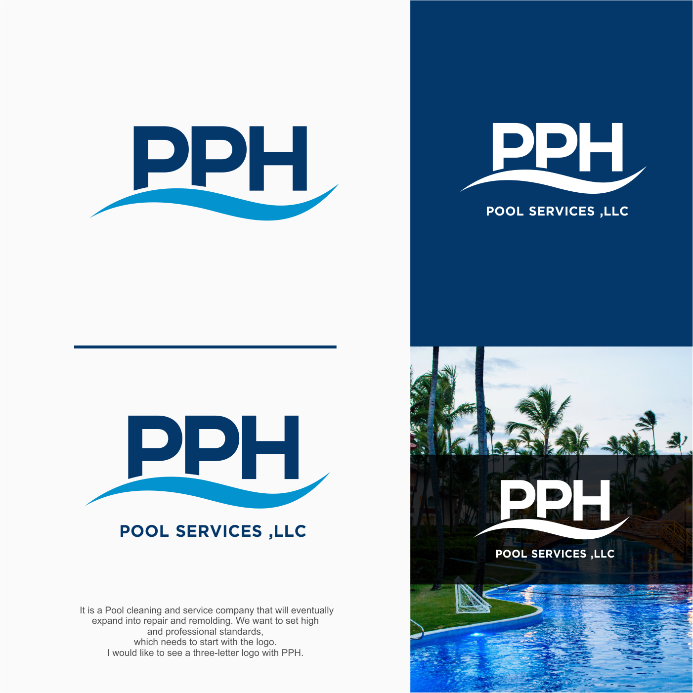 Design de Logo par Bearry pour PPH Pool Services, LLC | Design #20542180
