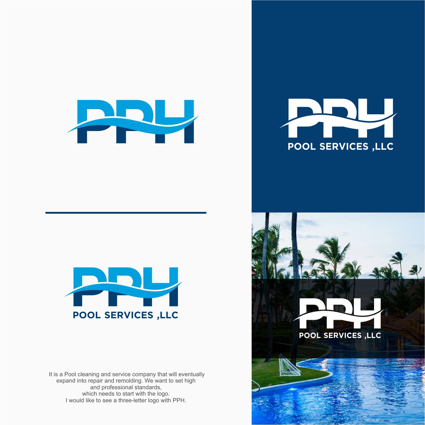 Design de Logo par Bearry pour PPH Pool Services, LLC | Design #20542181