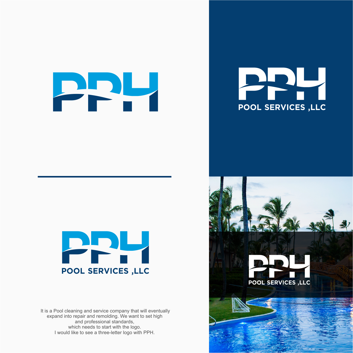 Design de Logo par Bearry pour PPH Pool Services, LLC | Design #20542182