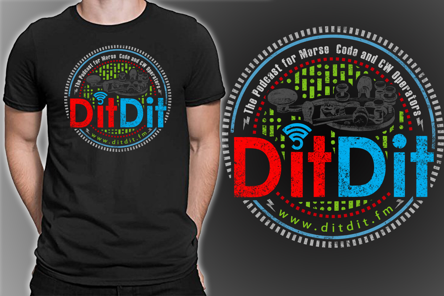 T-shirt Design by unadversaIstudio for The DitDit Podcast | Design #19526656