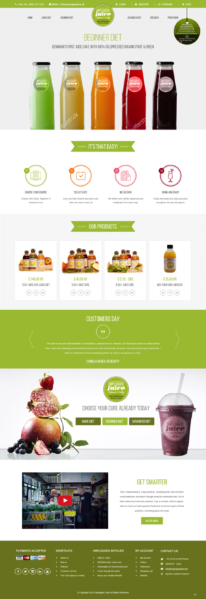 Web Design by pb for Unplugged Juice Production ApS | Design: #19560036