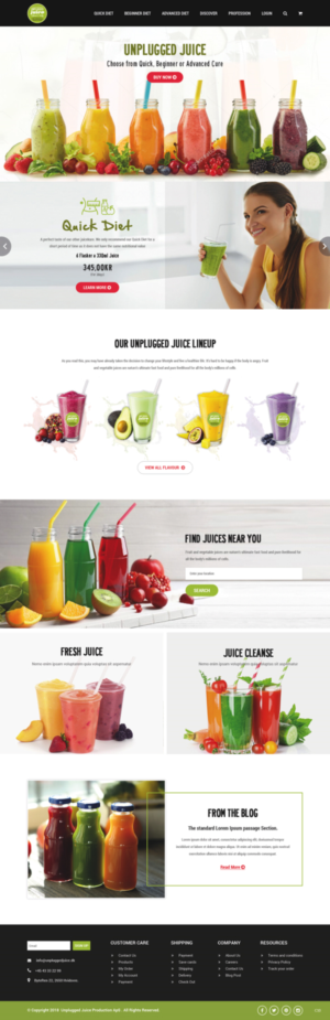 Diseño Web por pb para Unplugged Juice Production ApS | Diseño: #19560038