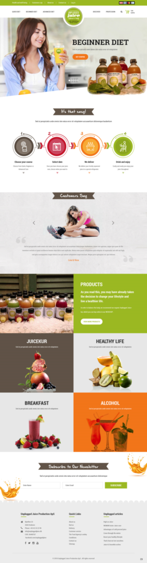 Diseño Web por pb para Unplugged Juice Production ApS | Diseño: #19560039