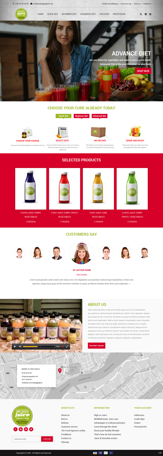 Web-Design von pb für Unplugged Juice Production ApS | Design #19560051