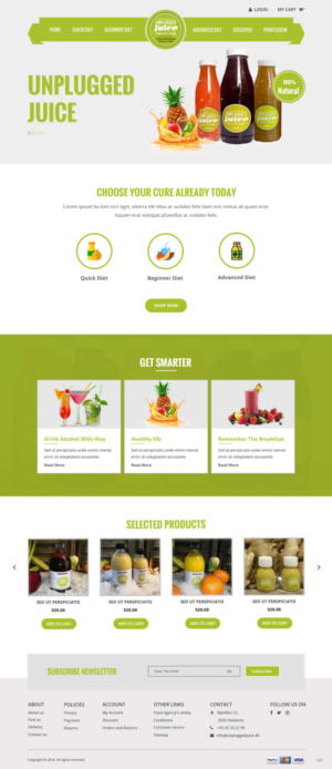 Web Design by pb for Unplugged Juice Production ApS | Design: #19560052