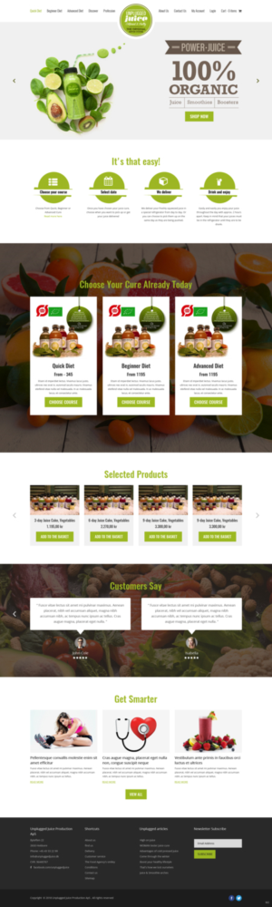 Diseño Web por pb para Unplugged Juice Production ApS | Diseño: #19560057
