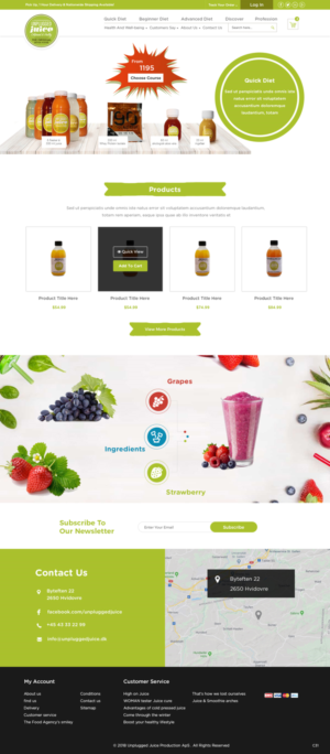 Diseño Web por pb para Unplugged Juice Production ApS | Diseño: #19560060