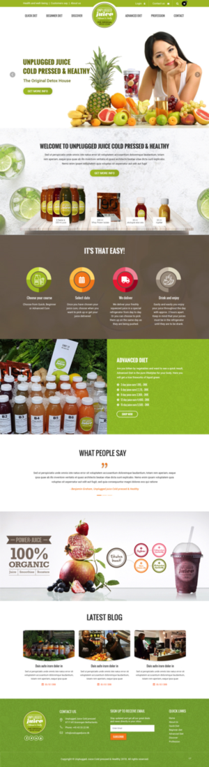 Diseño Web por pb para Unplugged Juice Production ApS | Diseño: #19628159