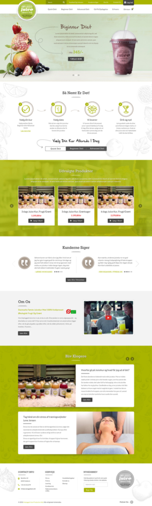 Diseño Web por Sbss para Unplugged Juice Production ApS | Diseño: #19593460