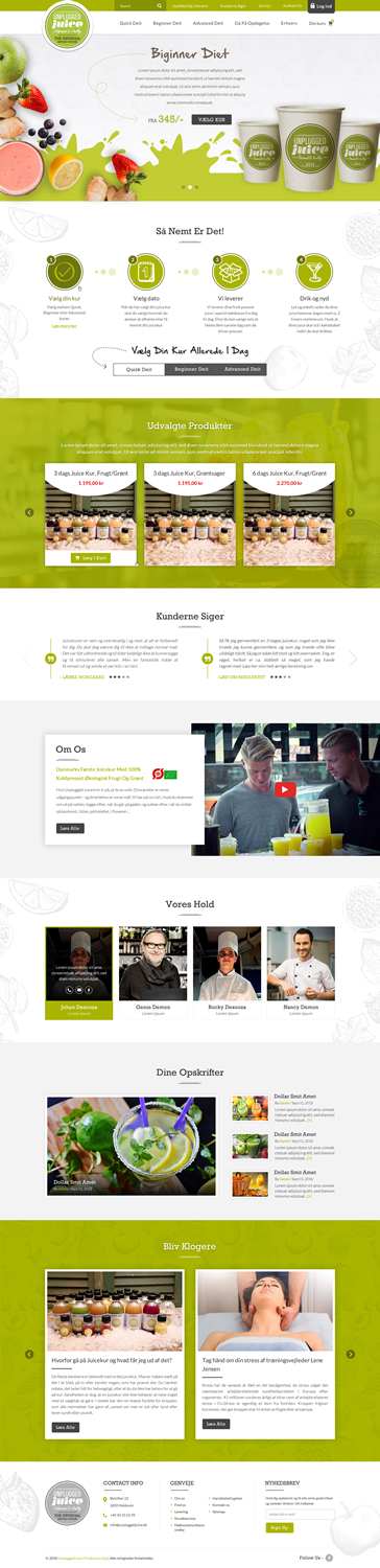 Web-Design von Sbss für Unplugged Juice Production ApS | Design #19606046