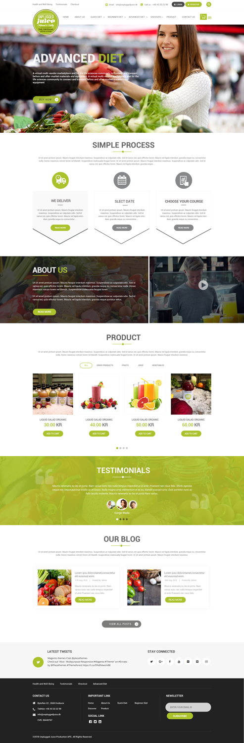 Web-Design von Dream Logo Design für Unplugged Juice Production ApS | Design #19559817