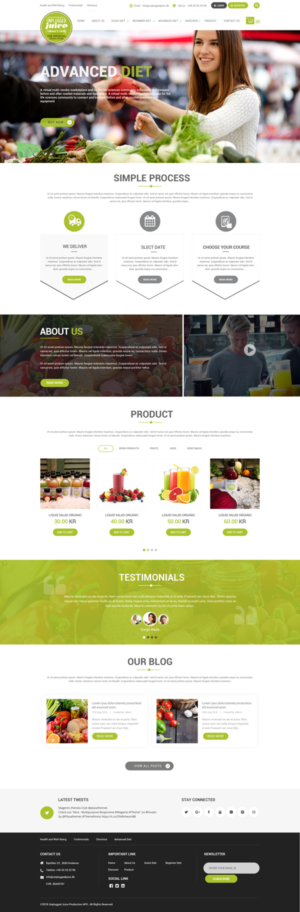 Web Design by Dream Logo Design for Unplugged Juice Production ApS | Design: #19559817