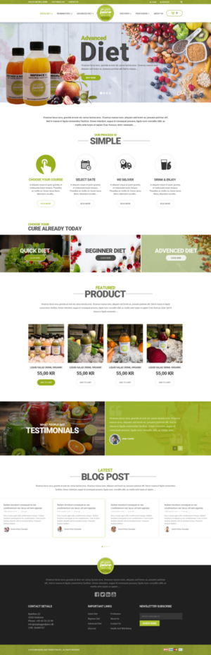 Web Design by Dream Logo Design for Unplugged Juice Production ApS | Design: #19559818