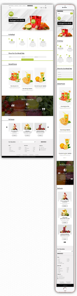 Diseño Web por PiXthemes para Unplugged Juice Production ApS | Diseño: #19589189
