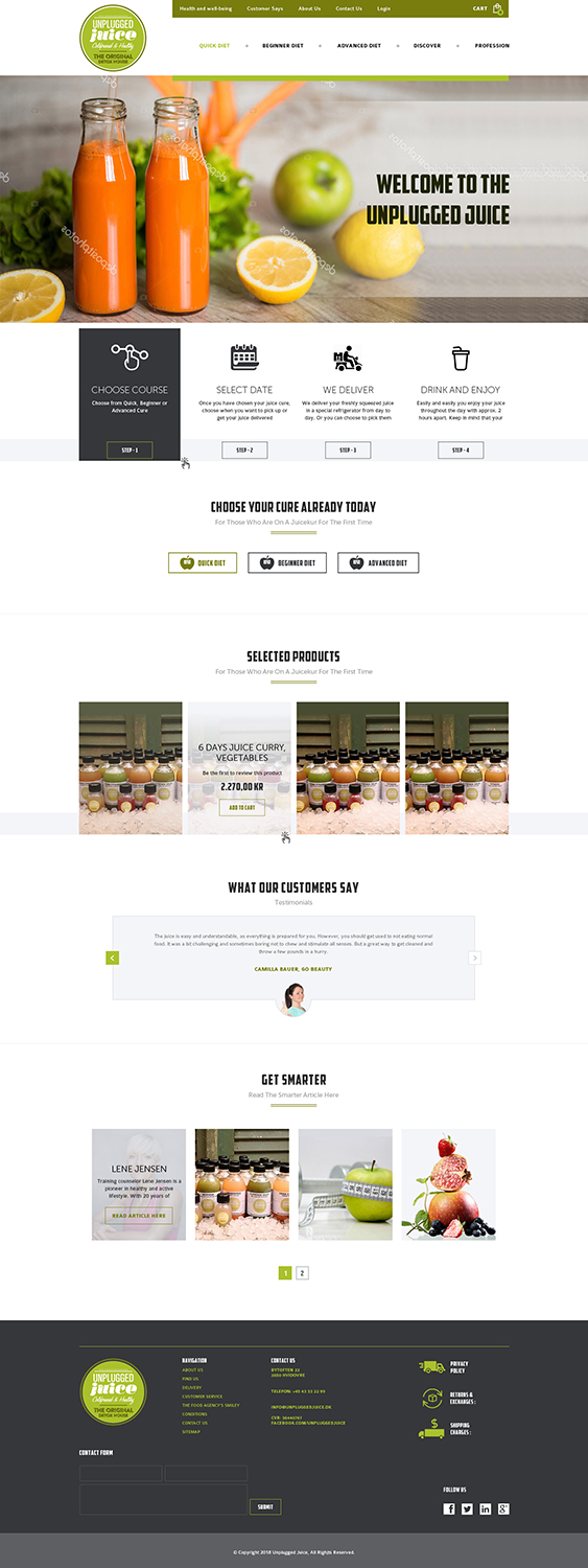 Diseño Web por PiXthemes para Unplugged Juice Production ApS | Diseño #19589220