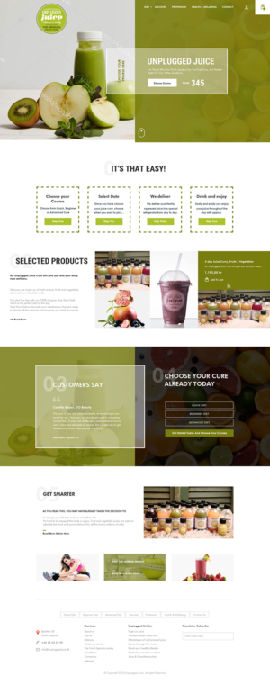 Web Design by PiXthemes for Unplugged Juice Production ApS | Design: #19589263