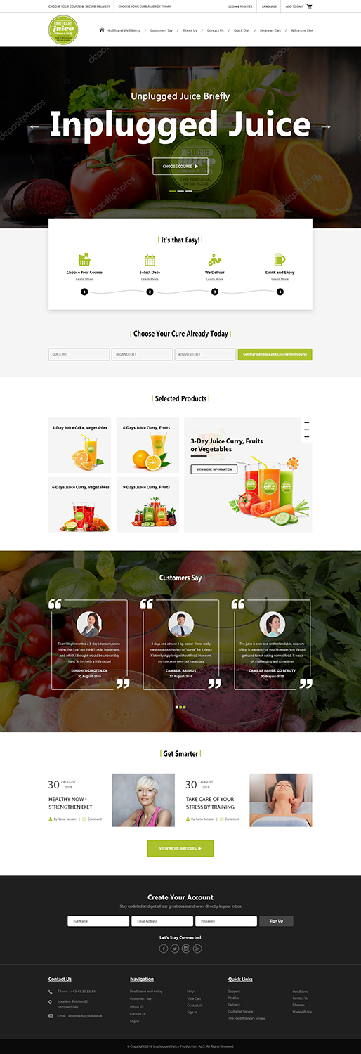 Web Design par PiXthemes pour Unplugged Juice Production ApS | Design #19589326