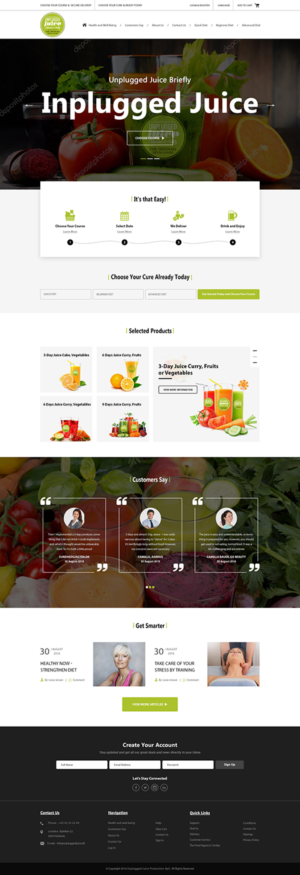 Web Design by PiXthemes for Unplugged Juice Production ApS | Design: #19589326